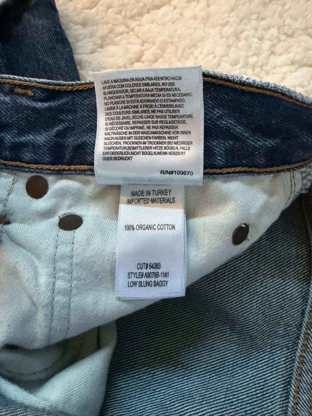 AGOLDE Low Slung Baggy Jeans - Size 28 - Picture 9 of 10